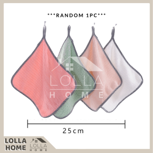 Kitchen Dish Cloth Dish Towel Microfibre Towel Kain Dapur High Absorbent Kitchen Rag Cleaning Wipe Double-layer Dish Washing Cloth Kitchen Cleaning Wipes Super Absorbent