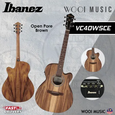 Ibanez VC44CE / VC40WSCE V Series Grand Concert Acoustic Electric Guitar 40” - OP Natural/Weathered Black OP/OP Brown