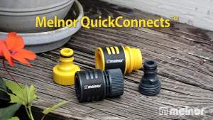 Melnor 65175AMZ 6 Piece Quick Connect Starter Set Connector Bundle Product Adapter Product End Connector Black Grey