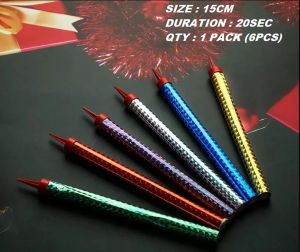15cm Mix colour-6pcs Decoration Event Candle ( 20Second)