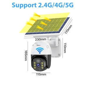 CCTV Solar cctv IP Kamera bohlam wireless 10MP HD CCTV ke HP jarak jauh V380 pro PTZ penglihatan malam luar ruangan terhubung ke ponsel di rumah
