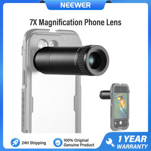 NEEWER Telephoto HD Phone Lens for 17mm Thread Lens Mount 7X Magnification Phone Camera Lens for SmallRig NEEWER iPhone Samsung Cage Case LS-36