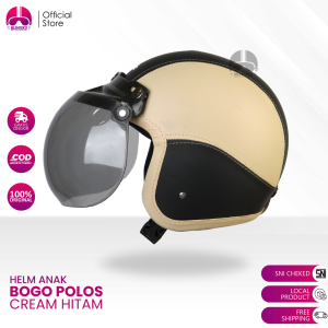 Helm Bogo Anak Kecil 2 3 4 5 6 7 Tahun Polos Cewek Cowok Junior Kaca Cembung Packing Kardus