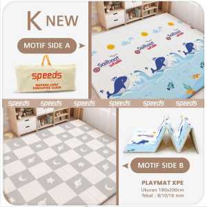 SPEEDS 180x200x16-20mm Playmate Bayi Karpet Lipat Playmat Foldable High Quality Bayi XPE LX 027-23