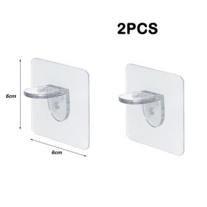 4/8pcs Creative Clapboard HookPunch-free Layered Partition Bracket Strong Adhesive Clapboard Hook Support Hooks Wall Mounted Self Sticky Shelf