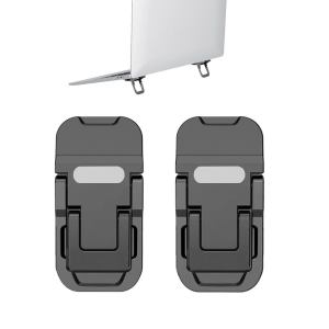 【24h】Aluminum Alloy Laptop Stand Invisible Holder Mini Portable for Pad Cooling Laptop Lifter Keyboard