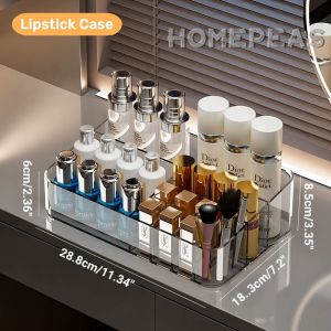 Homepeas® Makeup Organizer Box Skincare Organiser Dressing Table Cosmetic Make Up Storage Transparent Acrylic Shelf