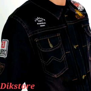 PROMO JAKET JEANS PRIA MURAH JACKET JINS DENIM COWOK THE RIDDICK JAKET BORDIR SOBEK TEMPEL KEREN RESLETING TERBARU (BISA COD BAYAR DITEMPAT)