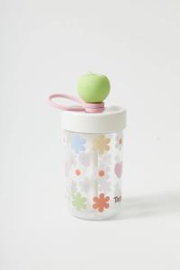 Tagi. Apple Sippy Cup กระติกน้ำ/กาแฟ จุได้เยอะ พร้อมหลอด แบบพกพา 420ml ขวดน้ำพร้อมหลอดดูด แก้วเก็บความเย็น แก้ว