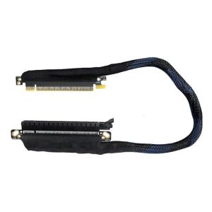 PCIe5.0 X16 Right Exit Graphics Risers 180Degree Angled Cable Silver Plate Terminals for MinimalSignal Degradation