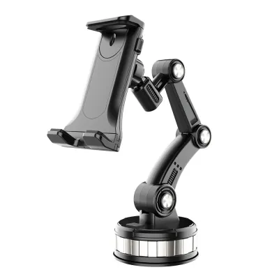【SKIT SG】Universal 360° Rotating Car Mobile Phone / Tablet Holder Mount with 3 Joint & Strong Washable Suction Cup for Car Dashboard Windscreen Table Adjustable 360 Degree Rotation Cellphone Holder Fit 54mm to 94.9mm Smart Phone