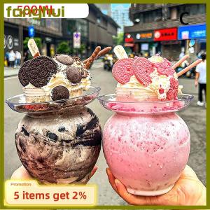 fanghui 500ml PET Container Kimchi Jar Water Bottle Milk Tea Drinking Cup Portable Bottle Kitchen Water Bottle Home