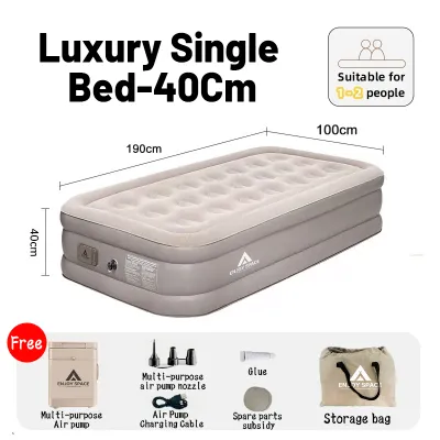 SG（Ready Stock)Portable Inflatable Air Bed for Camping & Home Auto Inflate/Deflate Mattress