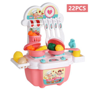 COOLTOY Mainan Dapur Anak Kitchen Set Masak masakan mainan dapur Cooking Set Mainan Anak Perempuan Set Anak Masak Lengkap dengan Wastafel Cuci Piring