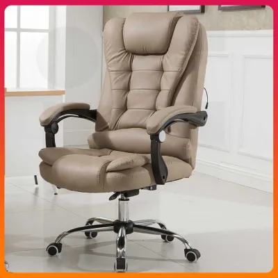 IF Office Chairs Pu Leather (Black/Khaki) Executive High Back Computer Desk Swivel Chair (Without Foot Rest/With Foot Rest)