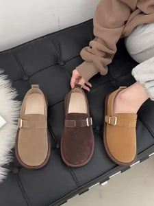 WomenS Buckle Loafers 2004 Autumn/Winter New Vintage Student Slip-On Soft Sole Non-Slip Versatile Loafers
