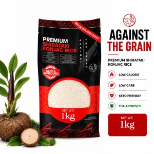 Against the Grain Premium Shirataki Konjac Rice 1KG Low Calorie Low Carb Keto Friendly