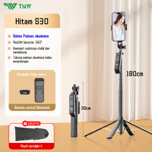 TNW S30 Tongsis Tripod Bluetooth 1.8m Fill light Tongsis Tripod Remote Tongsis hp Selfie Stick Bluetooth 4in1 Tongsis Gimbal untuk Handphone Kamera Ring Light