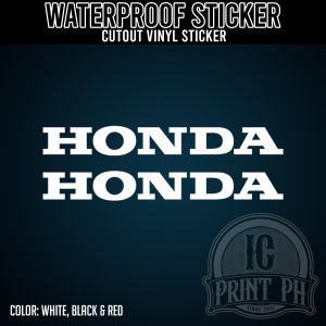 HONDA (2pcs) Sticker / Cutout Vinyl Sticker / Decal Waterproof