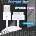 สายชาร์จข้อมูล iPhone Lightning เป็น USB สายชาร์จเร็วรุ่นที่ 4 รองรับโปรโตคอลการชาร์จเร็ว รองรับคอมพิวเตอร์ iPhone 4/4S/iPad/MacBook. 