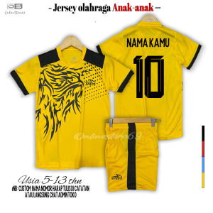 Baju futsal anak-anak free custom NAMA NOMOR/ kaos bola anak-anak / jersey futsal usia 5-13 thn