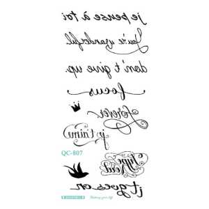 Tato Temporer Tahan Air Seri QC-807 Warna-Warni Anti Air dengan Motif Geometris