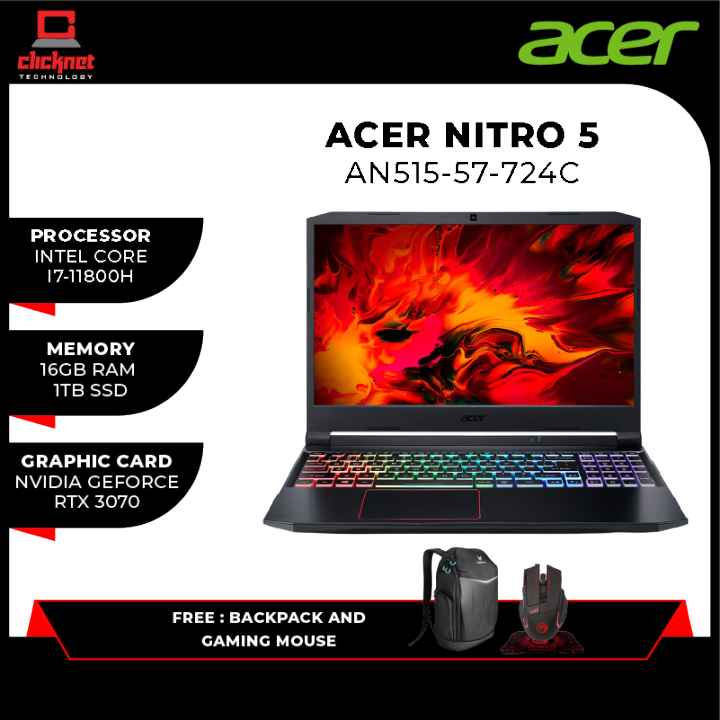 Acer Nitro AN515-57-724C QHD 165Hz Gaming Laptop i7
