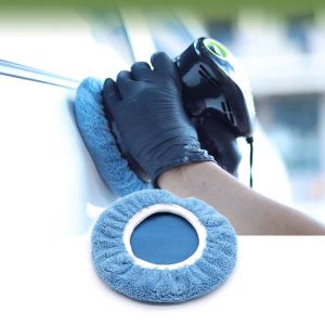 QIXING Waxing Buffing Auto Polisher Accessories Car Beauty Tool Polishing Terry Cloth Car Paint Care Polishing Bonnet Buffer Pad Car Polisher Pad Waxing Cloth Cover Waxing Bonnet