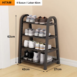 Trove Rak sepatu ultra praktis Rak sepatu 4/5 lapis rak sandal/sneaker rak sepatu susun modern untuk menghemat tempat