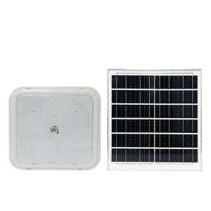 New Solar Square Ceiling Light Solar Garden Lights Waterproof Intelligent Remote Wall Lamp
