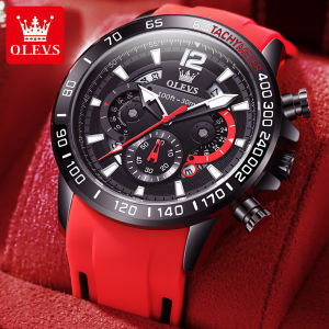 Swiss certified OLEVS luxury watch for men sale now original waterproof 2023 new design sport silicone watch chronograph