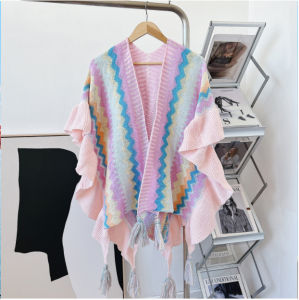 Geegobuy ผ้าพันคอสีสดสไตล์บอซีเมียผสมขนแกะที่ทำจากวัสดุคุณภาพสูง