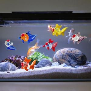6Pcs Glass Bubble Fish Hanging DecorationsAssorted Glass Fish Bubble Hanging Charm Aquarium Float Decors