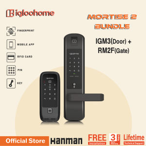 IGM3 - IGLOOHOME (LEVER HANDLE MORTISE DIGITAL DOOR LOCK) + RM2F - IGLOOHOME (METAL GATE LOCK) COMBO (SYNC LOCK) (FREE INSTALLATION + 3 YEARS  PART WARRANTY)
