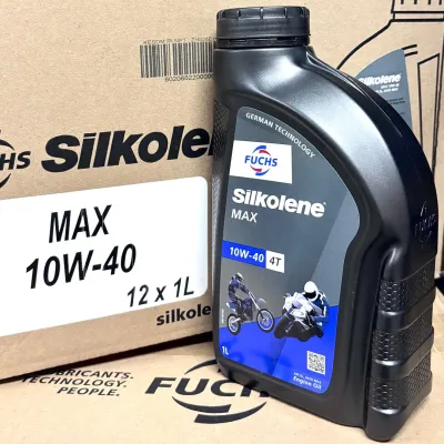 FUCHS Silkolene 4T Motor Engine Oil Enjin Engin 1L Minyak Hitam Motorcycle Super 4 10W 40 10W40 15W 20W 50 15W50 20W50 20W-50 Semi Synthetic Max Scoot