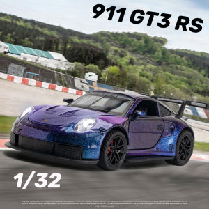 1:32 Scale 911 GT3 RS Alloy Car Model Diecast Car Sound Light Car Lovers Collection Kids Birthday Gift Metal Boys Toys