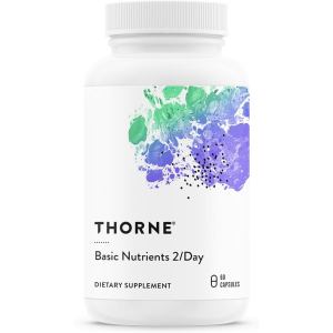 THORNE - Basic Nutrients 2/Day - Comprehensive Daily Multi-Vitamin with Optimal Bioavailability - Vitamin & Mineral Formula - Third-Party Certified - Gluten Dairy & Soy-Free - 60