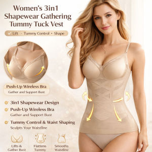 3-in-1 Angel Sculpting Seamless Vest/Cami High Elasticity Breathable/Covers Waist Fat/Visual Deep V Design/Daily & Sport Shapewear For Women With Curvy Waist
