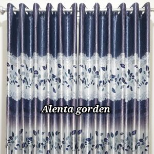 Gorden Jendela Pintu Minimalis Motif Bunga Verona Tebal Model Smokring 12 Lubang Ring 6 Gelombang