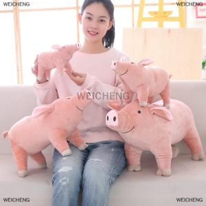 [COD] WEICHENG ตุ๊กตายัดไส้หมอนตุ๊กตาหมูเหมือนจริงขนาด25 40 50 60ซม. ของขวัญน่ารักสำหรับเด็กและผู้ใหญ่