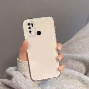 เคสสำหรับ vivo y30 vivo y30i VIVO Y50 เคสศัพท์แบบนุ่ม ซิลิโคนป้องกันกันกระแทก ปกใส ดีไซน์ใหม่สวยงาม การ์ตูนแมวพร้อมที่วาง TKYYMZJ01