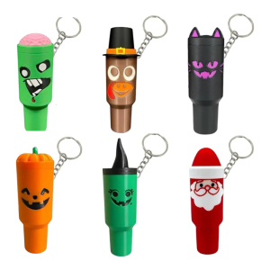 Portable Mini Cup Keychain Holder For Lipsticks Keys Compact Design With Secure Snap Closure