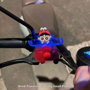 Dễ thương phim hoạt hình gió-powered xoay LED máy bay trang trí cho xe máy điện và xe gắn máy