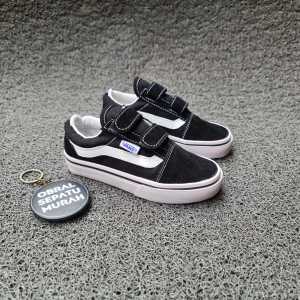 OBRAL SEPATU ANAK VANESS OLD SCHOOL PEREKAT KIDS HITAM PUTIH CHECKERBOARD KOTAK CATUR KIDS 21-35 SEPATU ANAK MOTIF PAPAN CATUR
