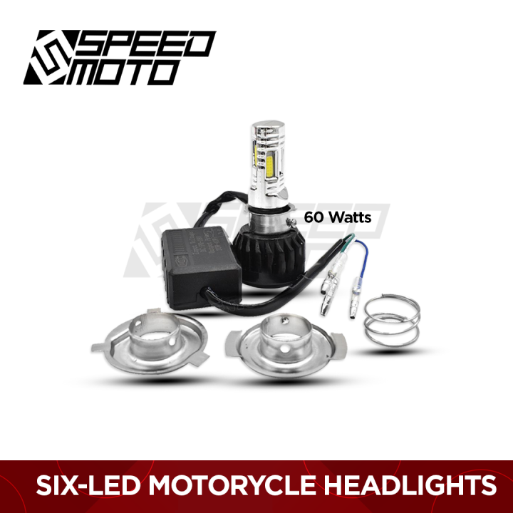 MOKOTO MOTO-M6 LED HEADLIGHT 6-LED FOR MOTORCYCLE 40WATTS UNIVERSAL ...