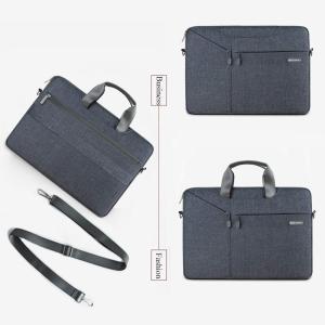 WIWU Laptop Messenger Bag Waterproof Crossbody Bag for Macbook Air/Pro 13 inch Multi-functional Shoulder Bag for Men/Women Business(black)