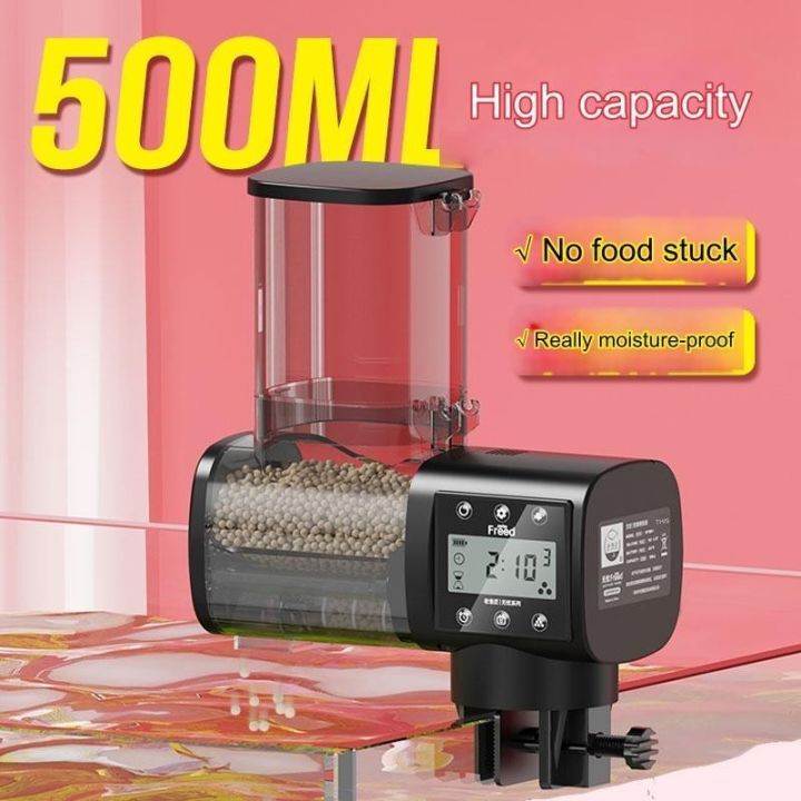Fish Tank Automatic Fish Feeder Dispenser For Aquarium: 200ML