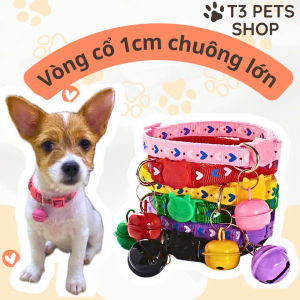 vòng cổ 1cm có chuông lớn dành cho chó mèo dưới 5kg T3 PETS SHOP