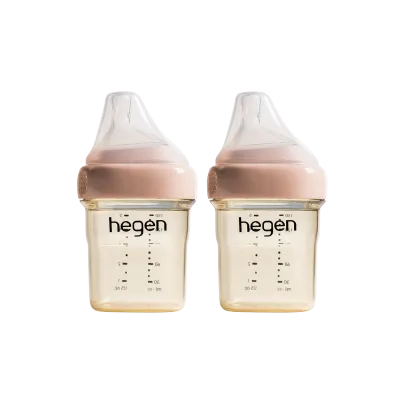 Hegen PCTO™ 150ml/5oz Feeding Bottle PPSU 2-Pack with Slow Flow Teats (1 to 3 months)