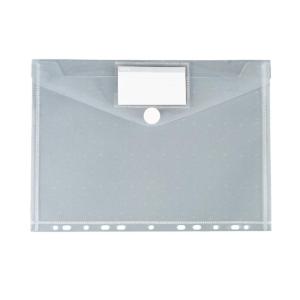 A4 File Folder Clear File Bag 11 Hole Edge Document Folder with Label Pocket Document Bag School Office Supplies